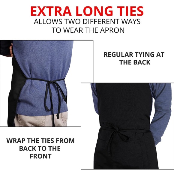 Utopia | adjustable neck bib aprons set of 2 - Picture 3 of 3